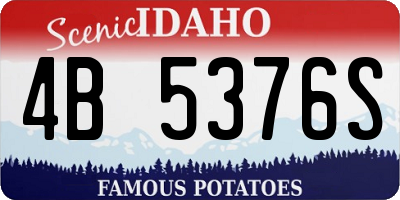ID license plate 4B5376S