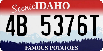 ID license plate 4B5376T