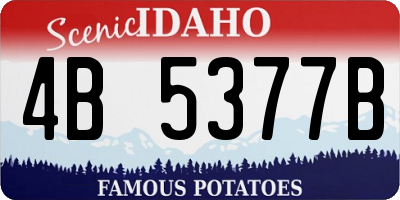 ID license plate 4B5377B