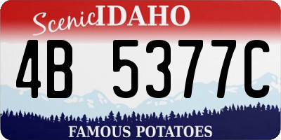 ID license plate 4B5377C