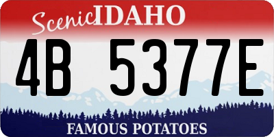ID license plate 4B5377E