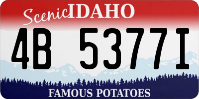 ID license plate 4B5377I