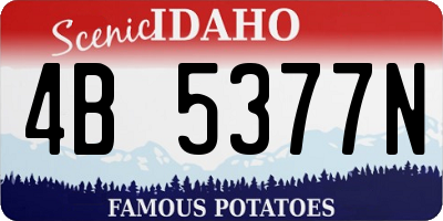 ID license plate 4B5377N