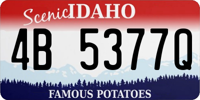 ID license plate 4B5377Q