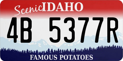 ID license plate 4B5377R