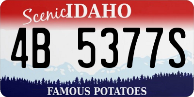 ID license plate 4B5377S