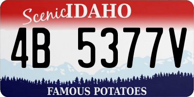 ID license plate 4B5377V