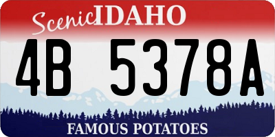 ID license plate 4B5378A