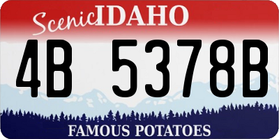 ID license plate 4B5378B
