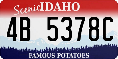 ID license plate 4B5378C