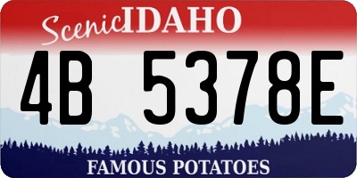 ID license plate 4B5378E