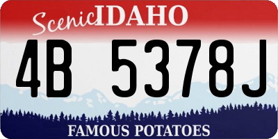 ID license plate 4B5378J