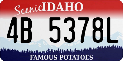 ID license plate 4B5378L