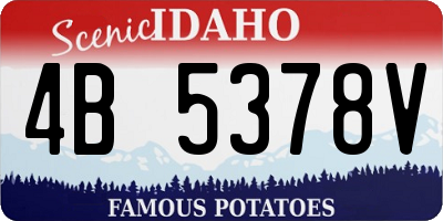 ID license plate 4B5378V