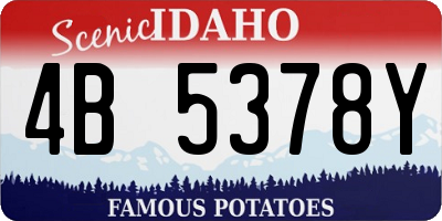 ID license plate 4B5378Y