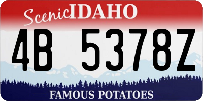 ID license plate 4B5378Z
