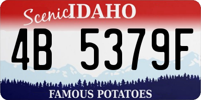 ID license plate 4B5379F
