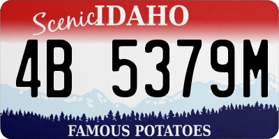 ID license plate 4B5379M