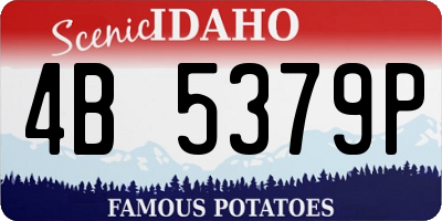 ID license plate 4B5379P