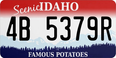 ID license plate 4B5379R