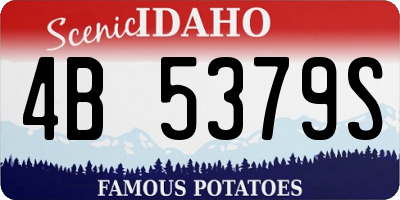 ID license plate 4B5379S