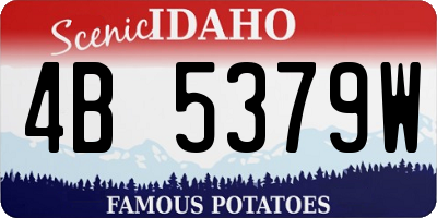 ID license plate 4B5379W