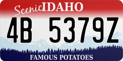 ID license plate 4B5379Z