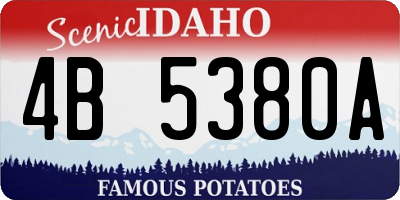 ID license plate 4B5380A