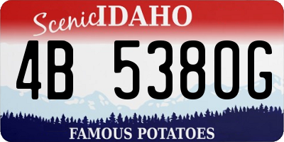 ID license plate 4B5380G