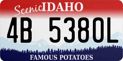 ID license plate 4B5380L