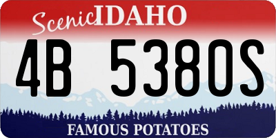 ID license plate 4B5380S