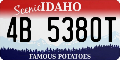 ID license plate 4B5380T