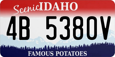 ID license plate 4B5380V