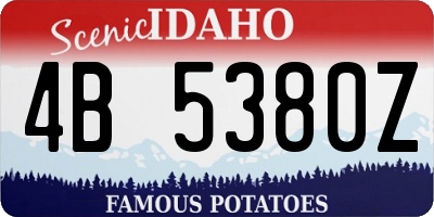 ID license plate 4B5380Z