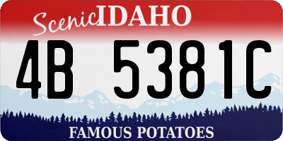 ID license plate 4B5381C