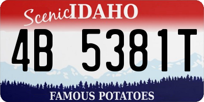 ID license plate 4B5381T