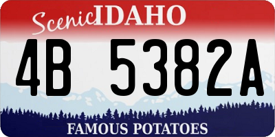 ID license plate 4B5382A