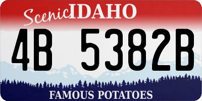 ID license plate 4B5382B