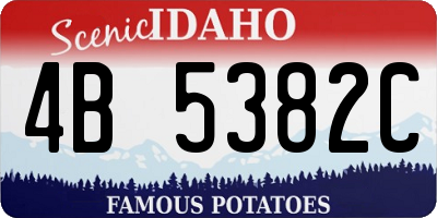 ID license plate 4B5382C