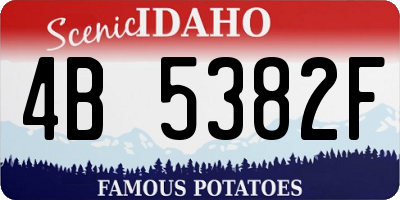 ID license plate 4B5382F