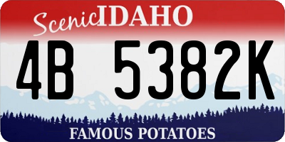 ID license plate 4B5382K
