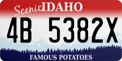 ID license plate 4B5382X