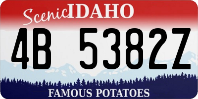 ID license plate 4B5382Z