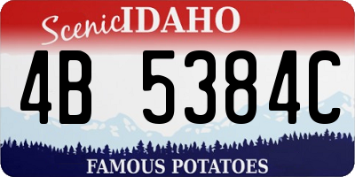 ID license plate 4B5384C