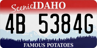 ID license plate 4B5384G