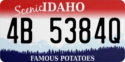 ID license plate 4B5384Q