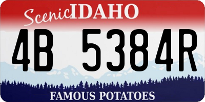 ID license plate 4B5384R