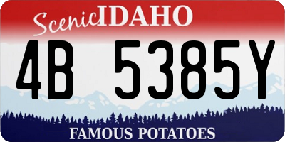 ID license plate 4B5385Y