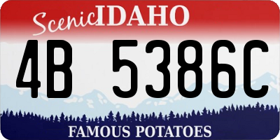 ID license plate 4B5386C