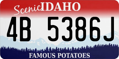 ID license plate 4B5386J